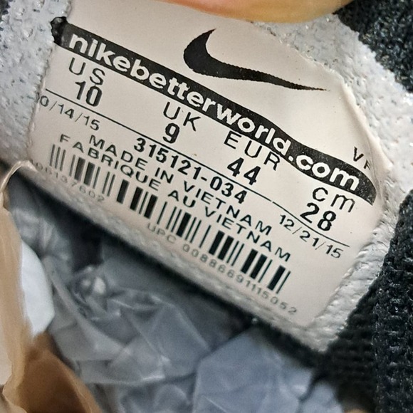 Nike Air Force 1 High Mens Size 10 Black Basketball Shoes Sneakers 315121 - Picture 8 of 13